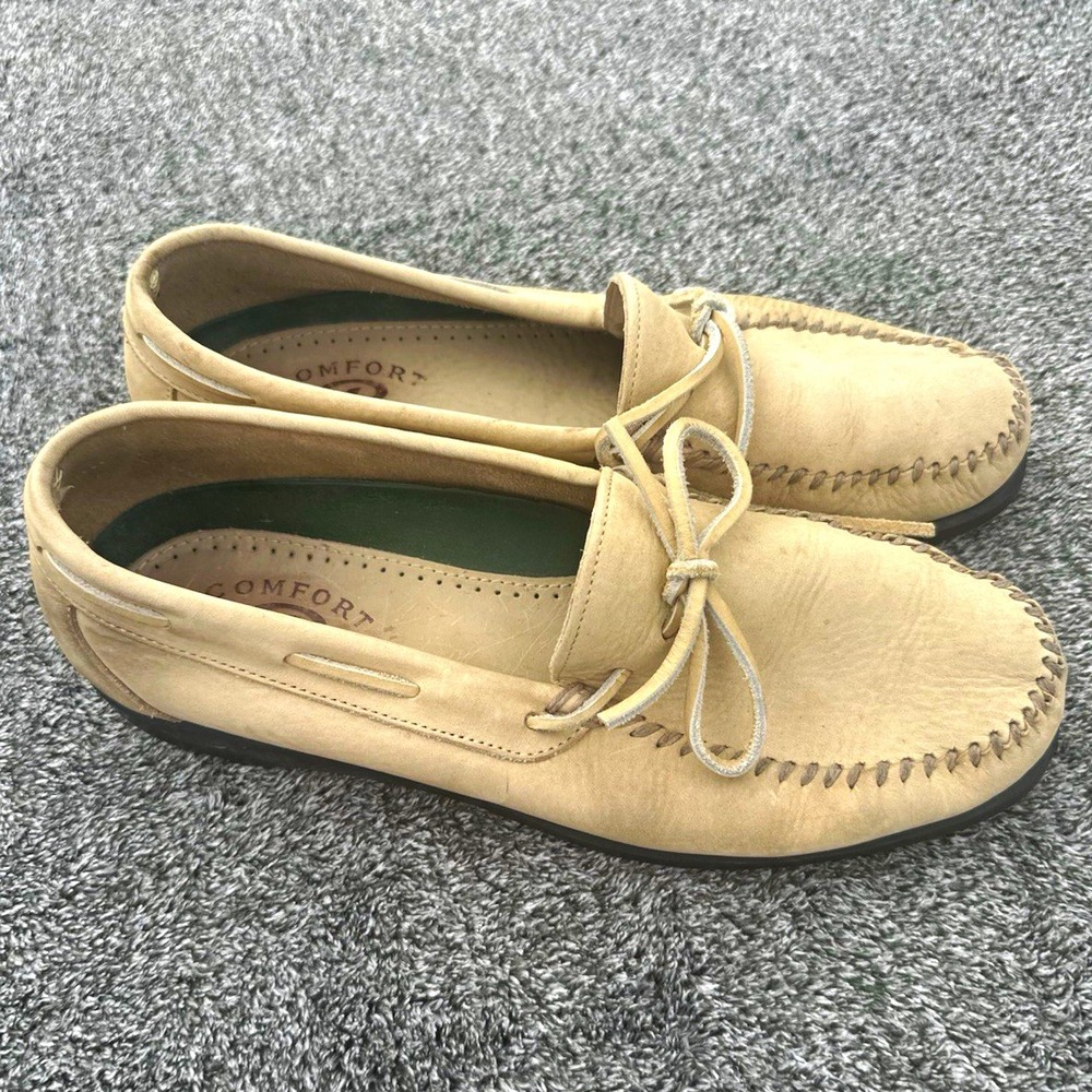 Dexter Comfort Mens 10.5 M Tan Leather Moccasin Driving Loafers Boat Shoes